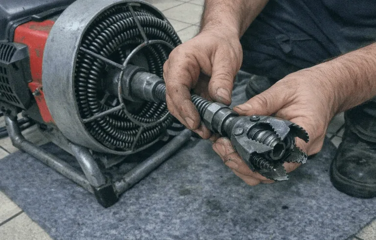 Elektromechanische Fräsarbeiten im Abwasserrohr