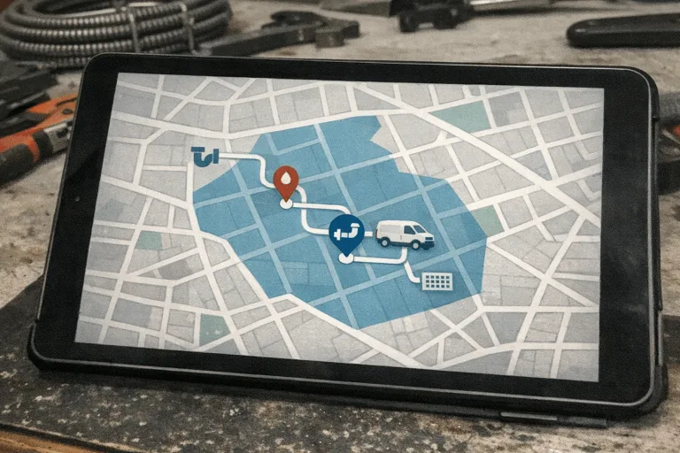 Kleine technische Nachbarschaftskarte zum Servicegebiet Kaltehardt von Abflussreinigung Kraler mit lokaler Einsatzbereitschaft.