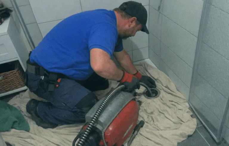 Saubere Abflussreinigung im privaten Badezimmer